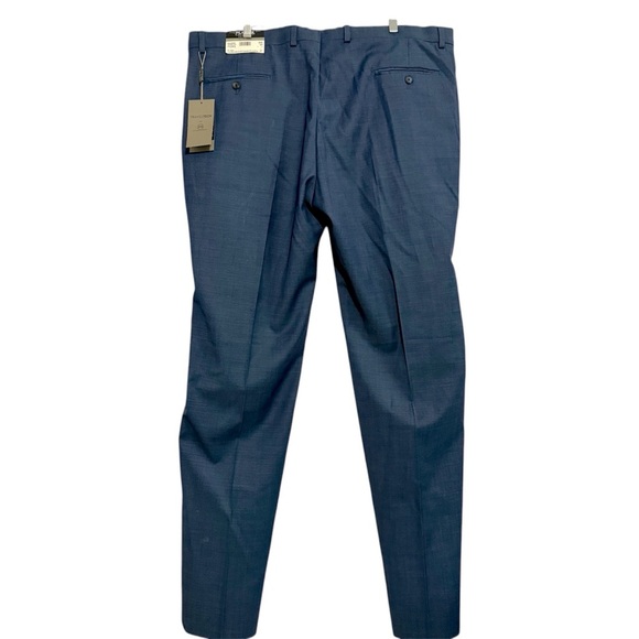 Jos. A. Bank Traveler Performance Wool Slim Blue Unhemmed Pants Men’s Size 42 - Picture 2 of 12